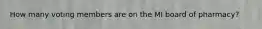 How many voting members are on the MI board of pharmacy?
