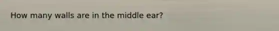 How many walls are in the middle ear?