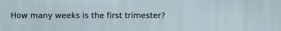 How many weeks is the first trimester?