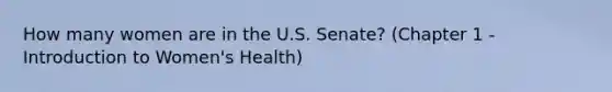 How many women are in the U.S. Senate? (Chapter 1 - Introduction to Women's Health)