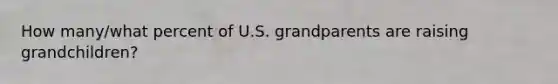 How many/what percent of U.S. grandparents are raising grandchildren?