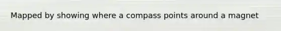 Mapped by showing where a compass points around a magnet