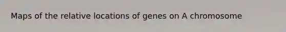 Maps of the relative locations of genes on A chromosome