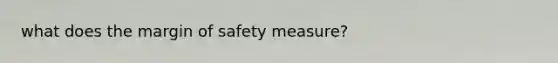 what does the margin of safety measure?