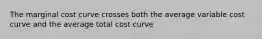 The marginal cost curve crosses both the average variable cost curve and the average total cost curve