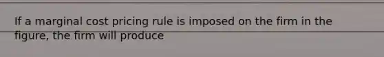 If a marginal cost pricing rule is imposed on the firm in the​ figure, the firm will produce