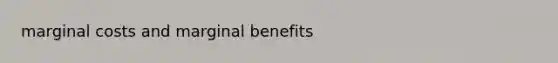 marginal costs and marginal benefits