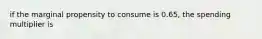 if the marginal propensity to consume is 0.65, the spending multiplier is