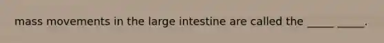 mass movements in the <a href='https://www.questionai.com/knowledge/kGQjby07OK-large-intestine' class='anchor-knowledge'>large intestine</a> are called the _____ _____.