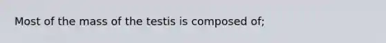 Most of the mass of the testis is composed of;