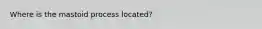 Where is the mastoid process located?