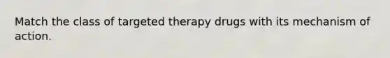 Match the class of targeted therapy drugs with its mechanism of action.