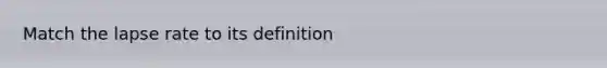 Match the lapse rate to its definition