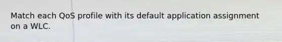 Match each QoS profile with its default application assignment on a WLC.