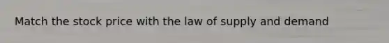 Match the stock price with the law of supply and demand