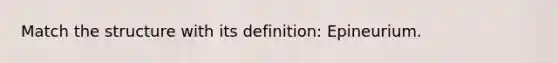 Match the structure with its definition: Epineurium.