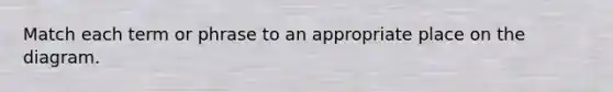 Match each term or phrase to an appropriate place on the diagram.