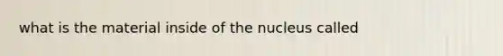 what is the material inside of the nucleus called