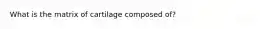 What is the matrix of cartilage composed of?