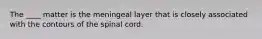 The ____ matter is the meningeal layer that is closely associated with the contours of the spinal cord.