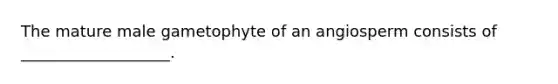 The mature male gametophyte of an angiosperm consists of ___________________.