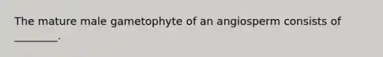 The mature male gametophyte of an angiosperm consists of ________.