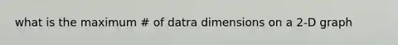 what is the maximum # of datra dimensions on a 2-D graph