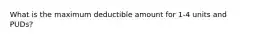 What is the maximum deductible amount for 1-4 units and PUDs?