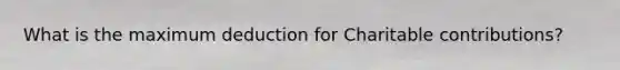 What is the maximum deduction for Charitable contributions?