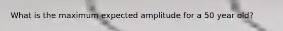 What is the maximum expected amplitude for a 50 year old?