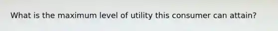 What is the maximum level of utility this consumer can attain?