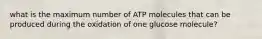 what is the maximum number of ATP molecules that can be produced during the oxidation of one glucose molecule?