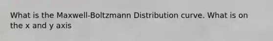 What is the Maxwell-Boltzmann Distribution curve. What is on the x and y axis