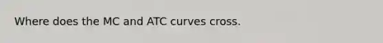 Where does the MC and ATC curves cross.