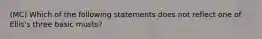 (MC) Which of the following statements does not reflect one of Ellis's three basic musts?