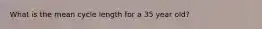 What is the mean cycle length for a 35 year old?