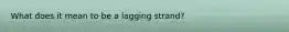 What does it mean to be a lagging strand?