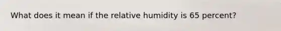 What does it mean if the relative humidity is 65 percent?