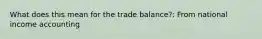 What does this mean for the trade balance?: From national income accounting