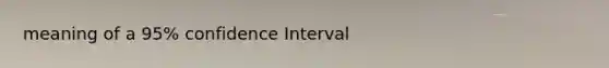 meaning of a 95% confidence Interval