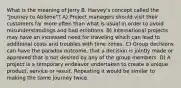 What is the meaning of Jerry B. Harvey's concept called the "Journey to Abilene"? A) Project managers should visit their customers far more often than what is usual in order to avoid misunderstandings and bad emotions. B) International projects may have an increased need for traveling which can lead to additional costs and troubles with time zones. C) Group decisions can have the paradox outcome, that a decision is jointly made or approved that is not desired by any of the group members. D) A project is a temporary endeavor undertaken to create a unique product, service or result. Repeating it would be similar to making the same journey twice.