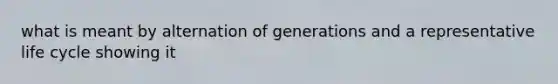 what is meant by alternation of generations and a representative life cycle showing it