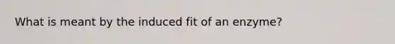 What is meant by the induced fit of an enzyme?