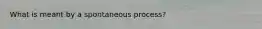 What is meant by a spontaneous process?