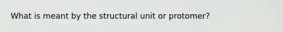 What is meant by the structural unit or protomer?