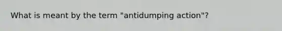 What is meant by the term "antidumping action"?