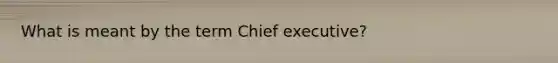 What is meant by the term Chief executive?