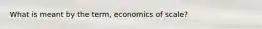 What is meant by the term, economics of scale?