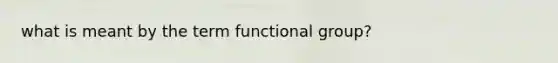 what is meant by the term functional group?