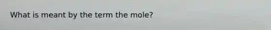 What is meant by the term the mole?